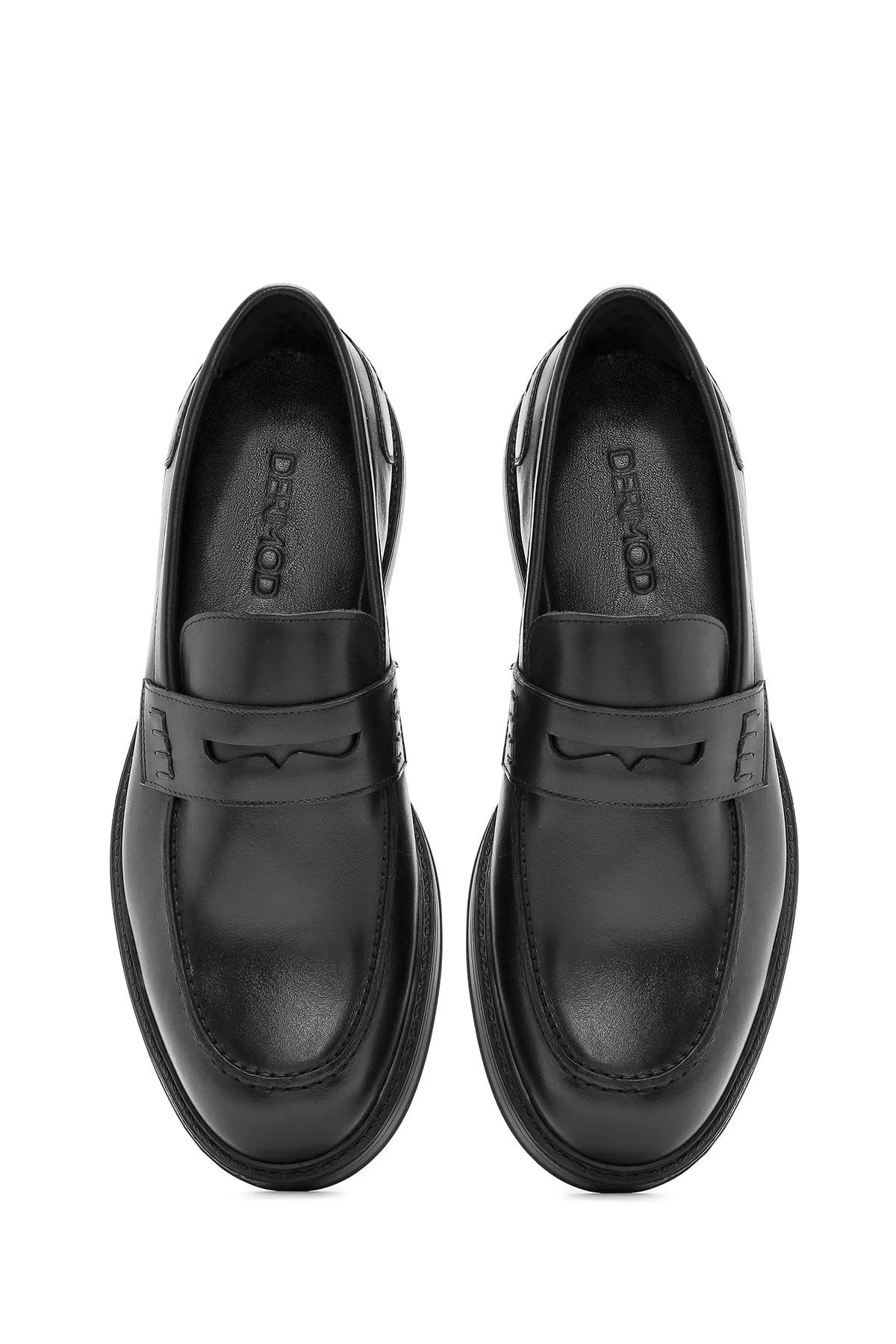 Erkek Siyah Deri Casual Loafer