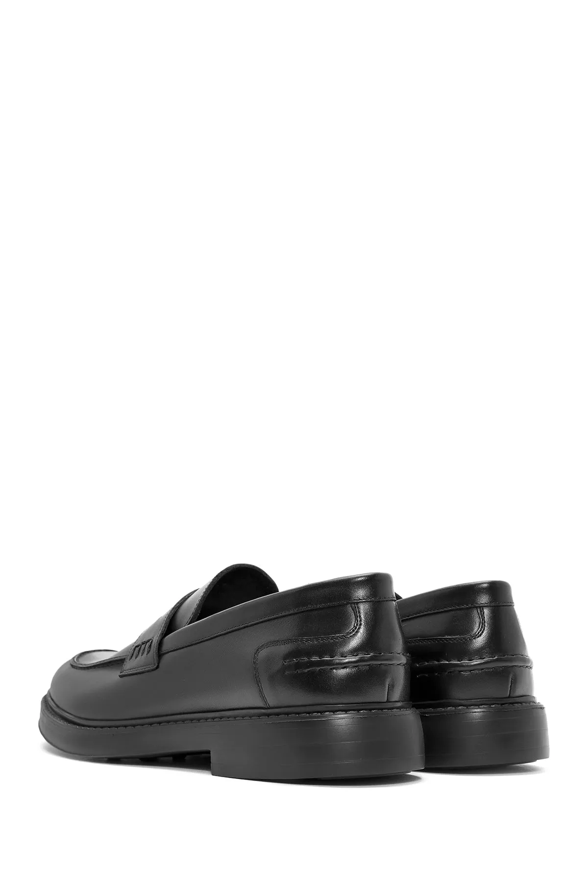 Erkek Siyah Deri Casual Loafer