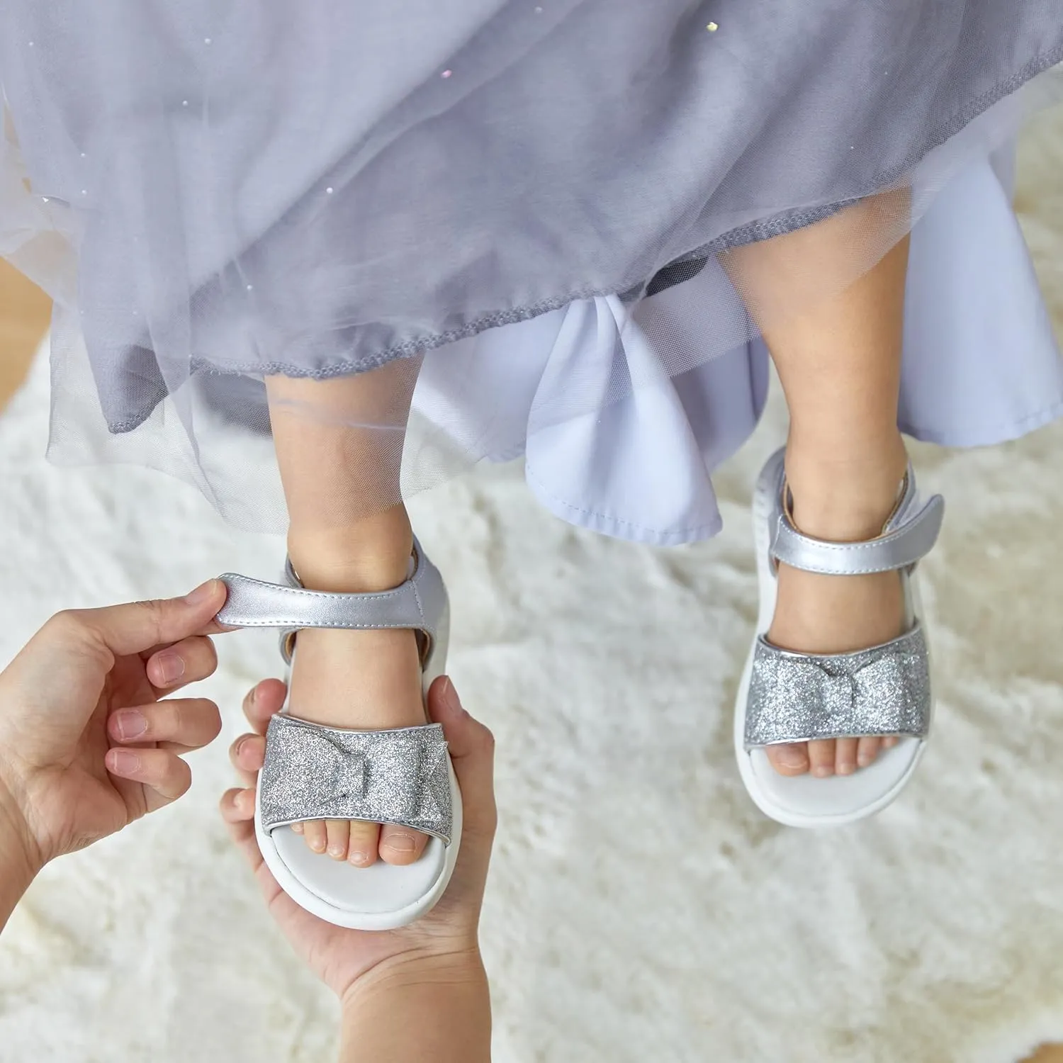 ESTINE Toddler Girls Sandals-Water Friendly Walking Casual Summer Outfit Dress Shoes