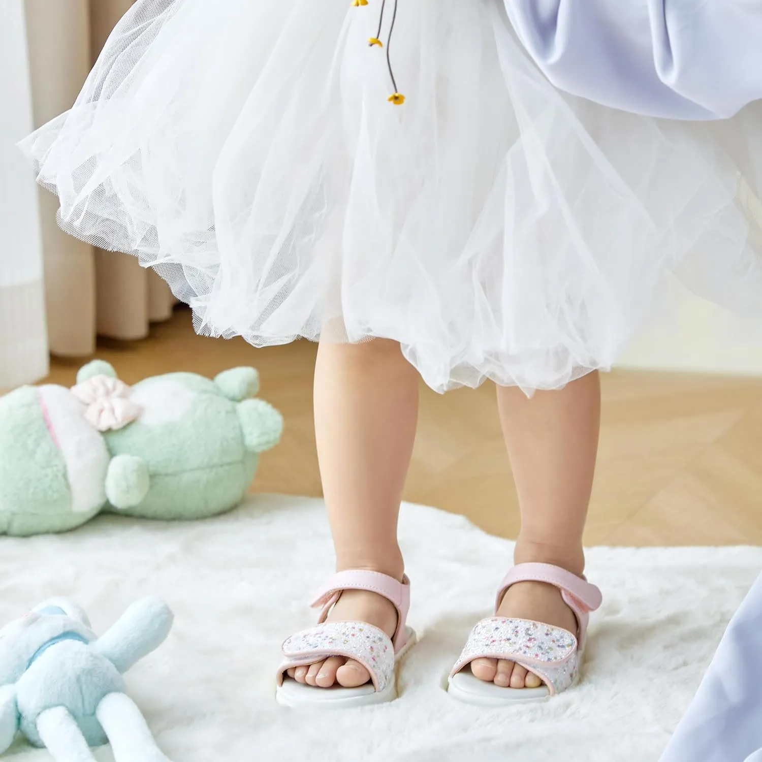 ESTINE Toddler Girls Sandals-Water Friendly Walking Casual Summer Outfit Dress Shoes