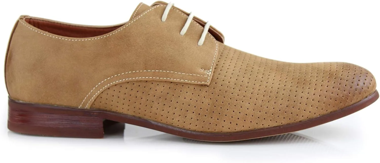 Ferro Aldo Men's Classic Round-Toe Fashion Derby Dress Shoes