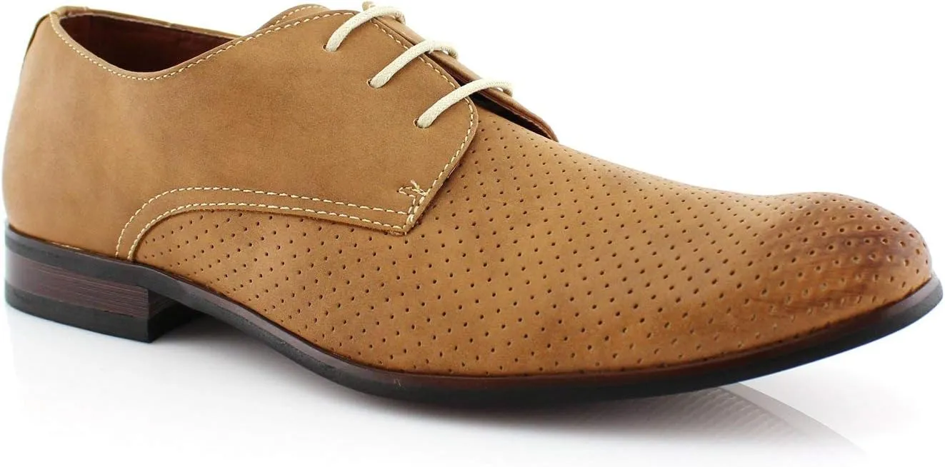 Ferro Aldo Men's Classic Round-Toe Fashion Derby Dress Shoes