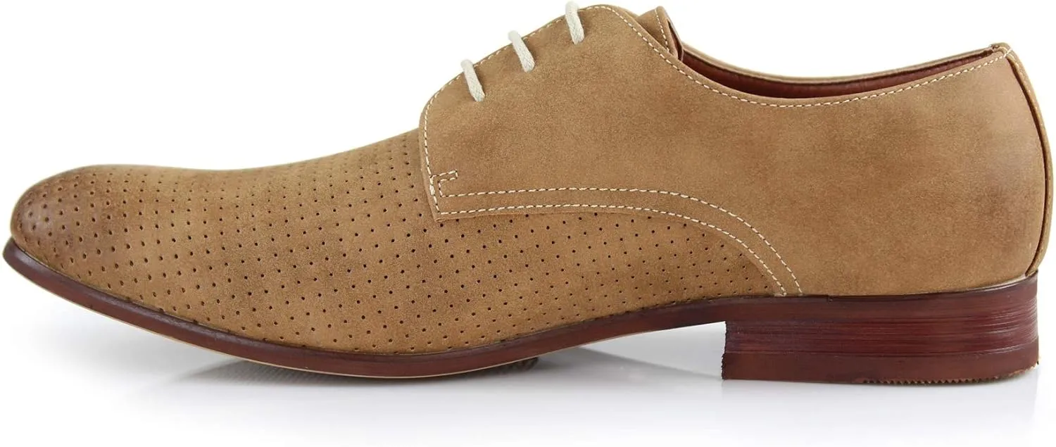 Ferro Aldo Men's Classic Round-Toe Fashion Derby Dress Shoes
