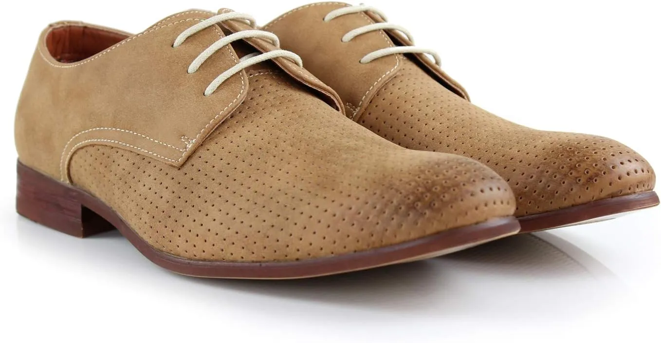 Ferro Aldo Men's Classic Round-Toe Fashion Derby Dress Shoes