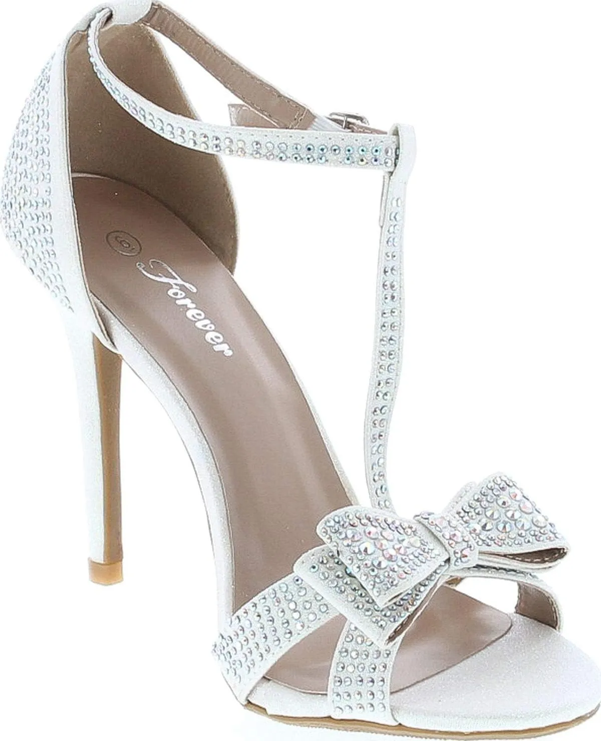 Forever Alina-64 Women's Fashion Bridal Formal Ankle Strap Open Toe Heels Evening Dress Sandals