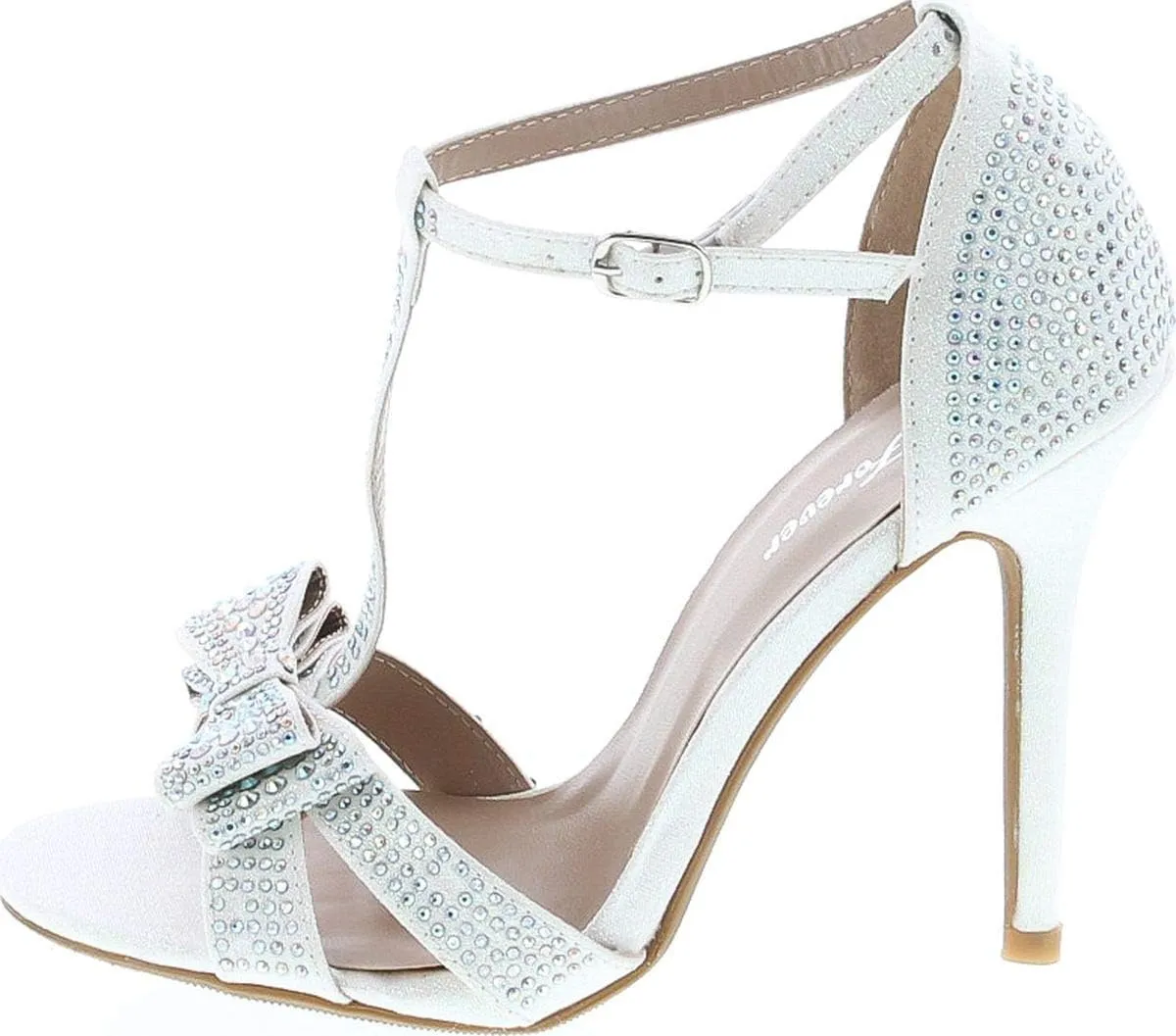 Forever Alina-64 Women's Fashion Bridal Formal Ankle Strap Open Toe Heels Evening Dress Sandals