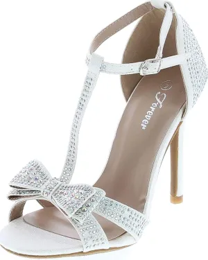 Forever Alina-64 Women's Fashion Bridal Formal Ankle Strap Open Toe Heels Evening Dress Sandals