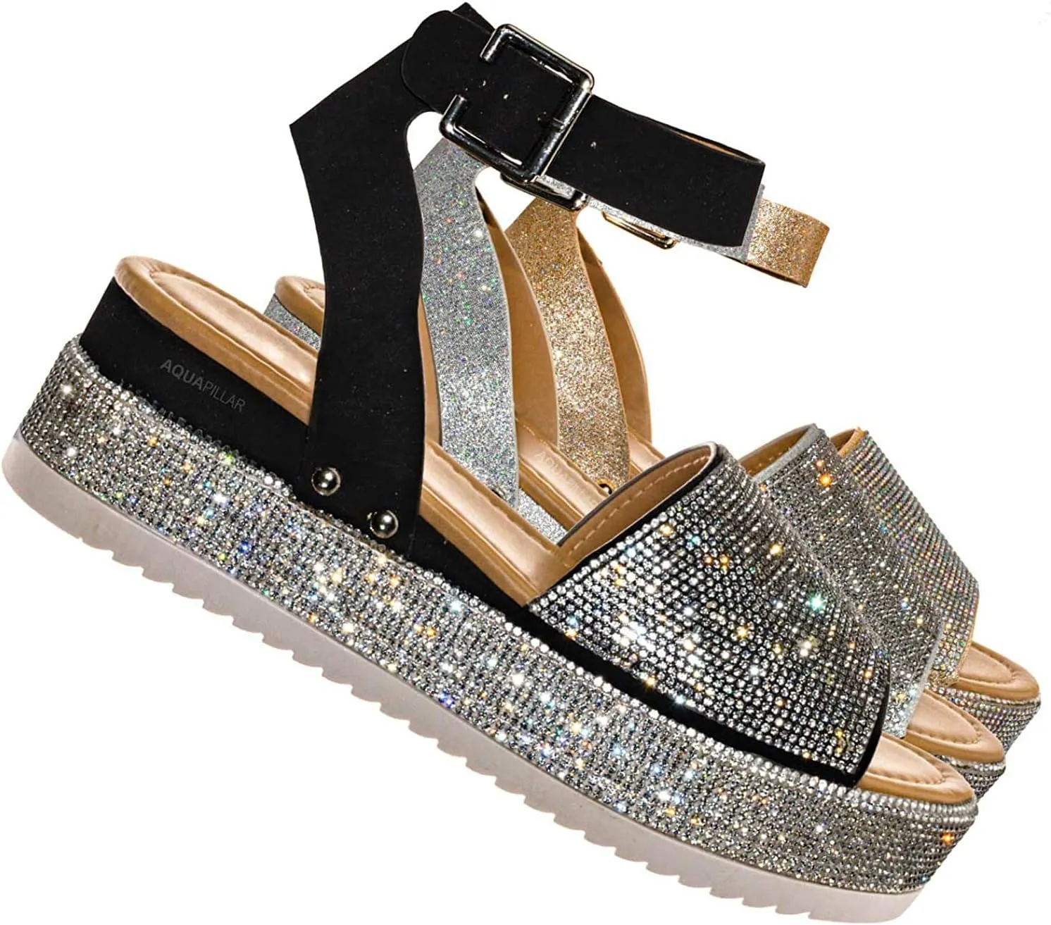 Forever Link Sensational Women's Open Toe Ankle Strap Espadrille Sandal