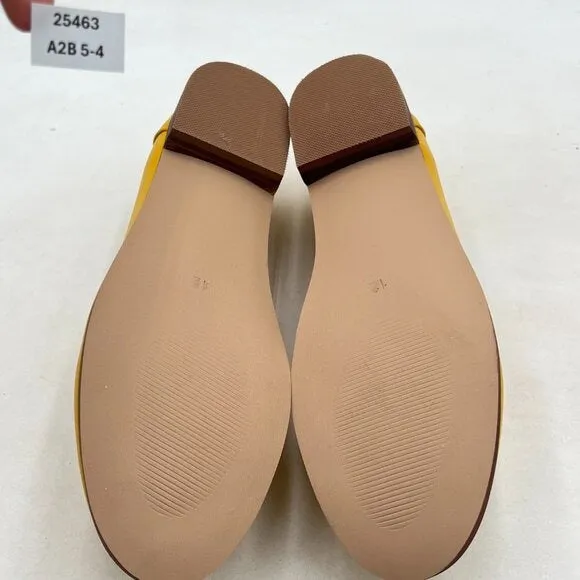 FOWT Yellow Dressy Low Heels Loafers Closed Toe Slip-On Driving Style Loafers