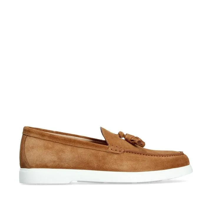 Franceschetti Amalfi Men's Luxury Italian Shoes Suede Leather Moccasin Tassels Loafer (FCCT1116)