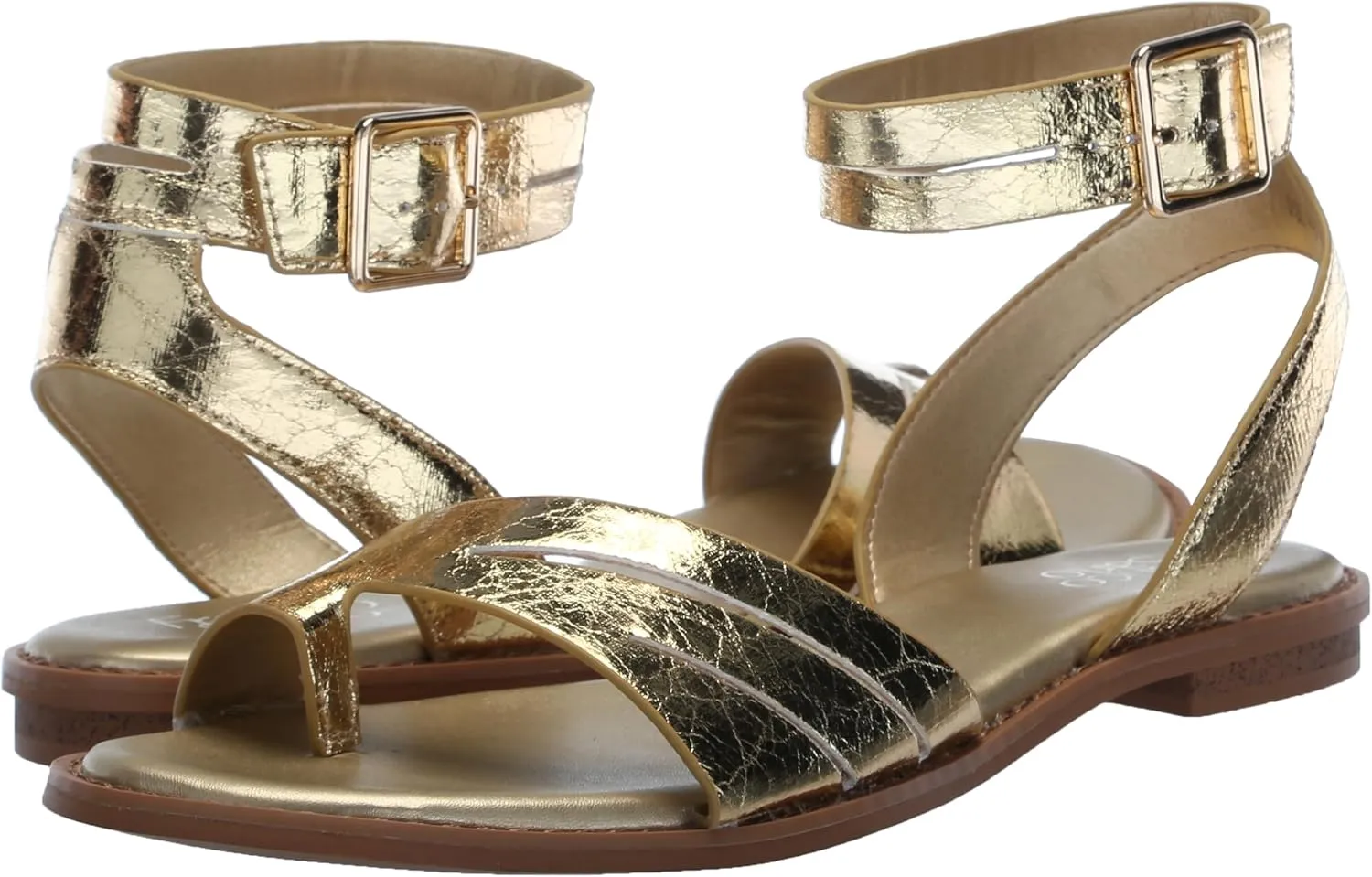 Franco Sarto Women's Greene Ankle Strap Flat Sandals