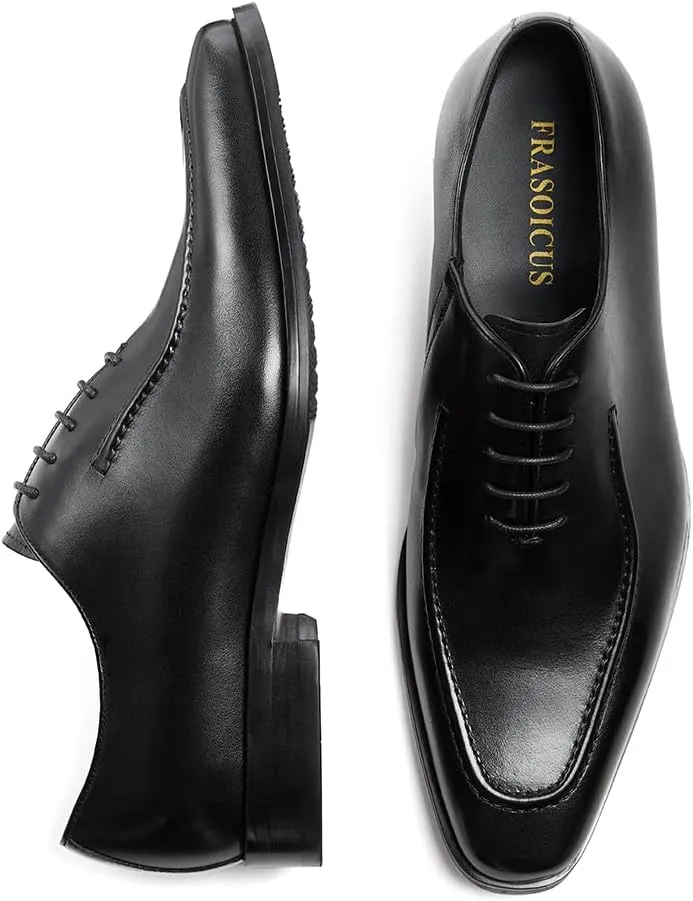 FRASOICUS Mens Oxford Shoes Mens Leather Dress Shoes Formal Dress Shoes for Men