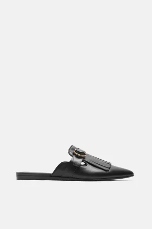 Fringe Mule - Black