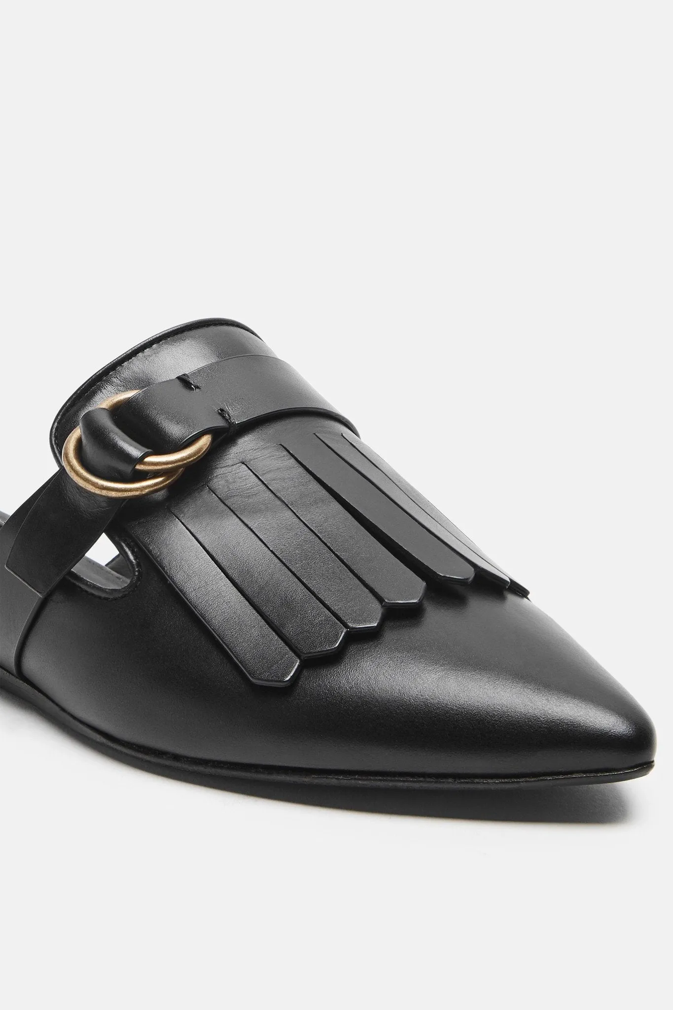 Fringe Mule - Black