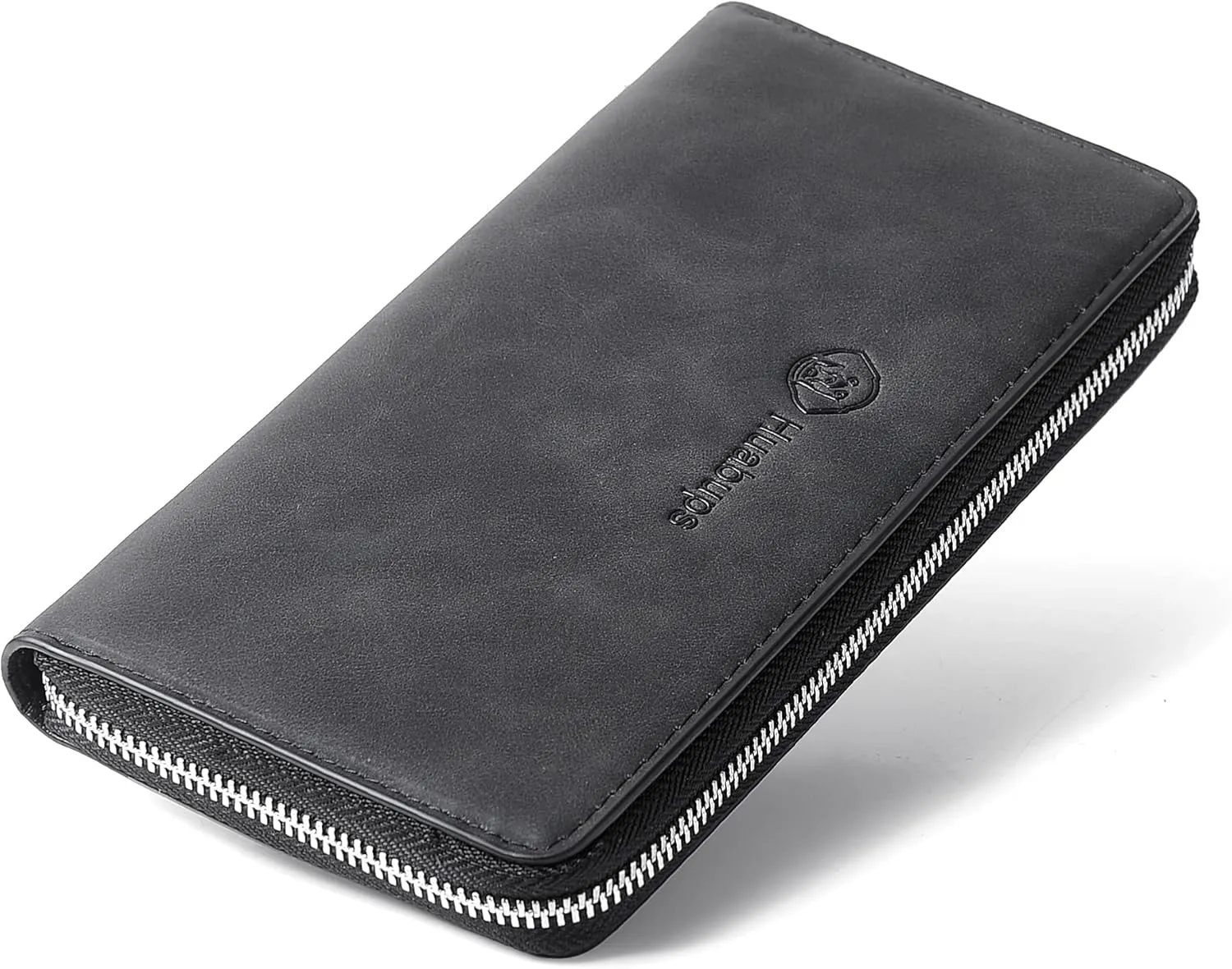 FSD. WG Mens Leather Wallet with Money Large Hand Bag Big Clutch Wallet Gifts for Men