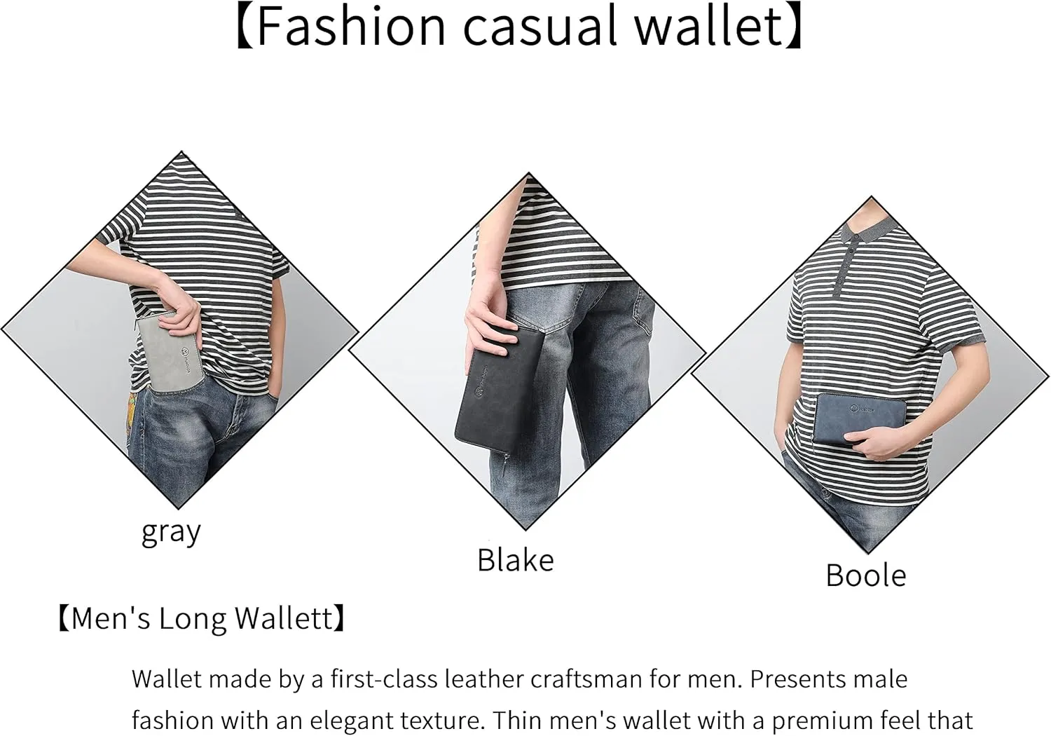 FSD. WG Mens Leather Wallet with Money Large Hand Bag Big Clutch Wallet Gifts for Men