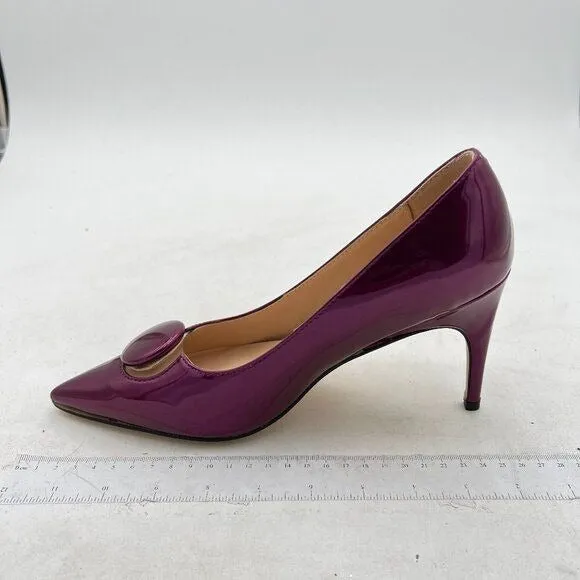 FSJ Purple High Heels Pointy Toe Pumps Slip On Ladies Party Date Dress Shoe