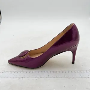FSJ Purple High Heels Pointy Toe Pumps Slip On Ladies Party Date Dress Shoe