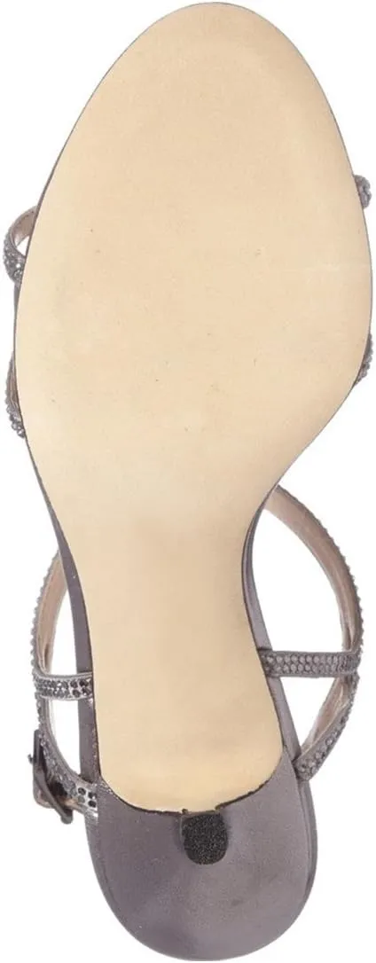 FSJ Women Casual T-Strap Sandal Open Toe Stacked Kitten Heel Strappy Rhinestone Shoe Size 4-15 US