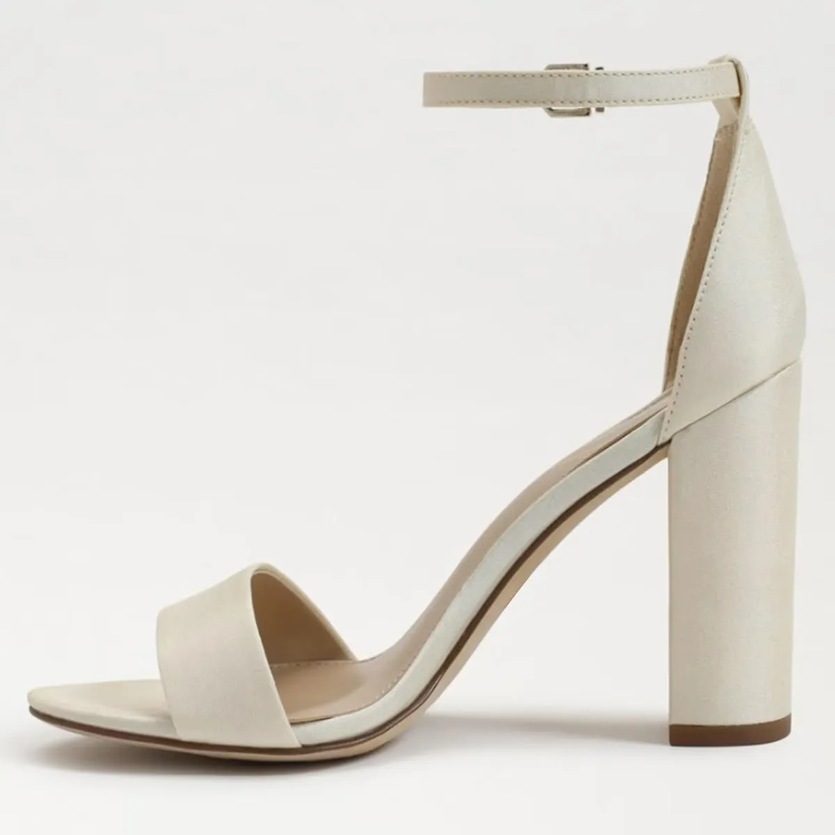FSJ Women Classic Chunky High Heel Sandals Open Toe Ankle Strap Single Band Dress Shoe Size 4-15 US