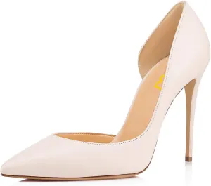 FSJ Women Formal Pointed Toe Dress Shoes D'Orsay High Heels Sexy Stiletto Formal Pumps Size 4-15 US