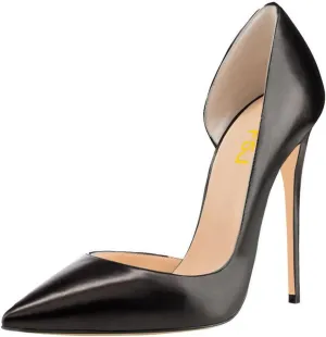 FSJ Women Formal Pointed Toe Dress Shoes D'Orsay High Heels Sexy Stiletto Formal Pumps Size 4-15 US