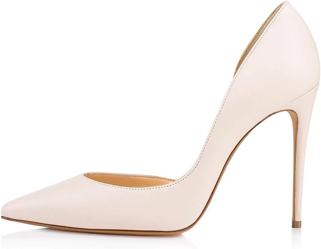 FSJ Women Formal Pointed Toe Dress Shoes D'Orsay High Heels Sexy Stiletto Formal Pumps Size 4-15 US