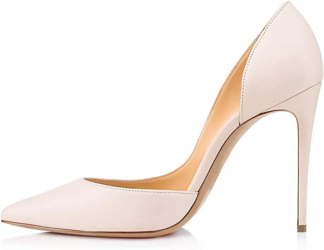 FSJ Women Formal Pointed Toe Dress Shoes D'Orsay High Heels Sexy Stiletto Formal Pumps Size 4-15 US