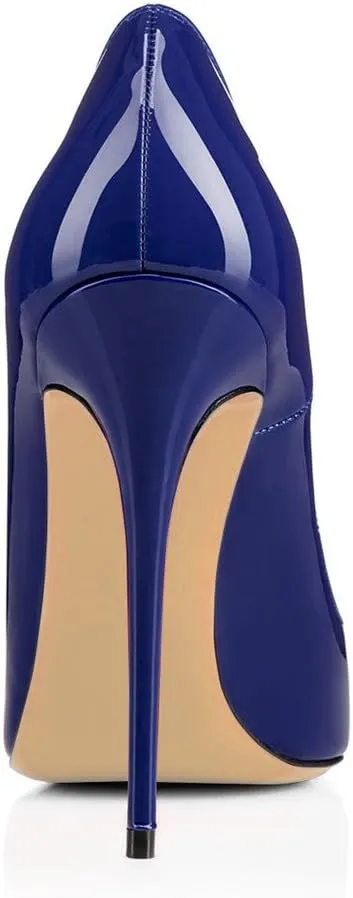 FSJ Women Formal Pointed Toe Pumps High Heel Sexy Stilettos Slip On Office Cute Evening Dress Shoes Size 4-15 US