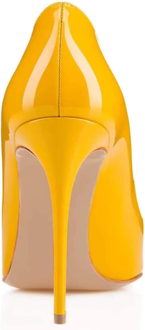 FSJ Women Formal Pointed Toe Pumps High Heel Sexy Stilettos Slip On Office Cute Evening Dress Shoes Size 4-15 US