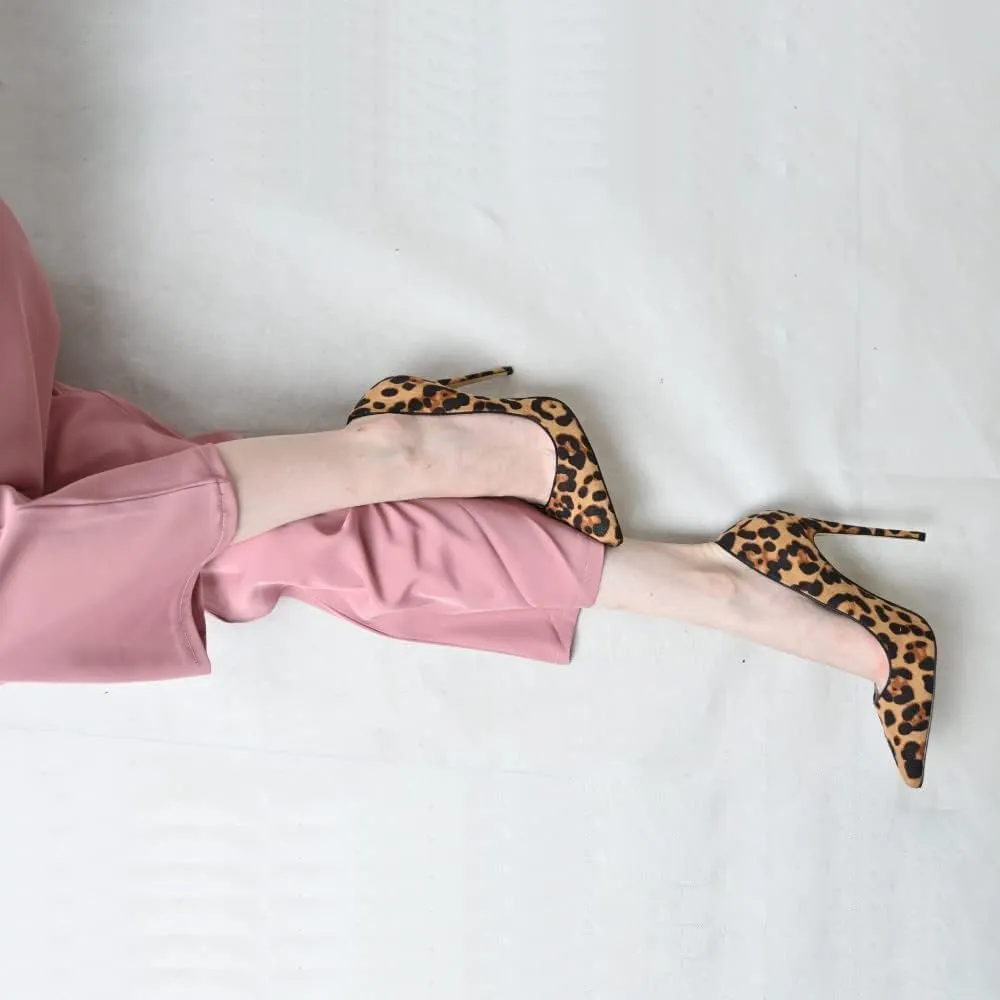 FSJ Women Sexy Leopard Printed Dress Shoes Pointy Toe High Heels Stilettos Pumps Shoe Size 4-15 US