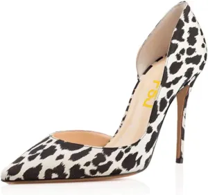 FSJ Women Sexy Leopard Printed Dress Shoes Pointy Toe High Heels Stilettos Pumps Shoe Size 4-15 US