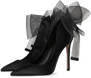FSJ Women Sexy Prom Pointy Toe High Heel Stiletto Pumps Closed Toe Slip On Swallow Tailed Dress Party Shoes 4-15 US