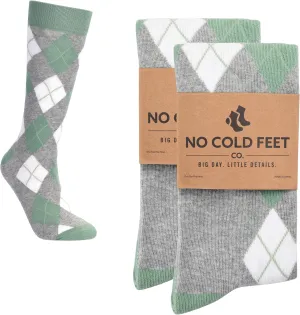 Fun Green Colorful Novelty Socks for Men for Dress Casual Formal Groomsmen Wedding, 2 Pack