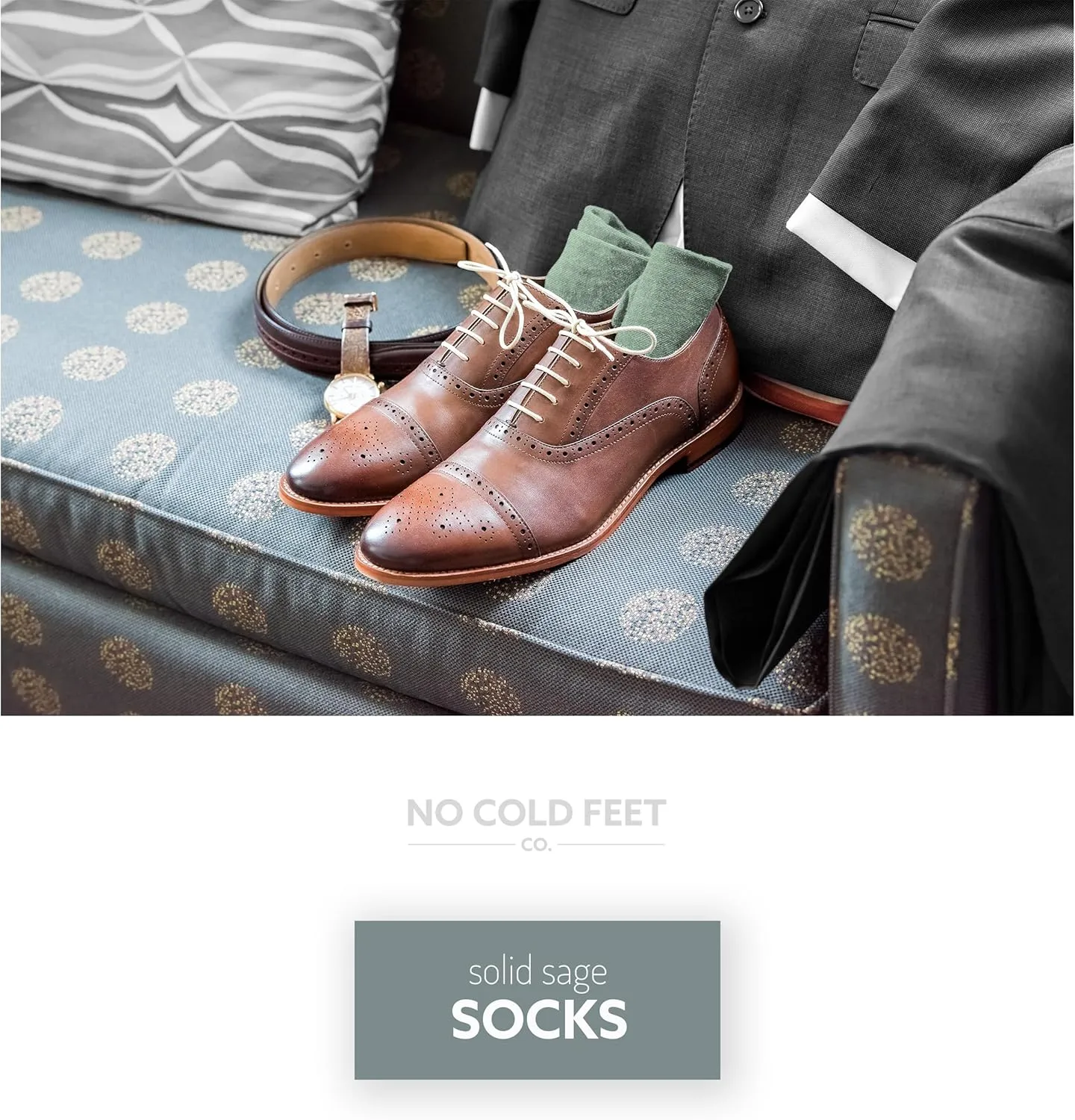 Fun Green Colorful Novelty Socks for Men for Dress Casual Formal Groomsmen Wedding, 6 Pack