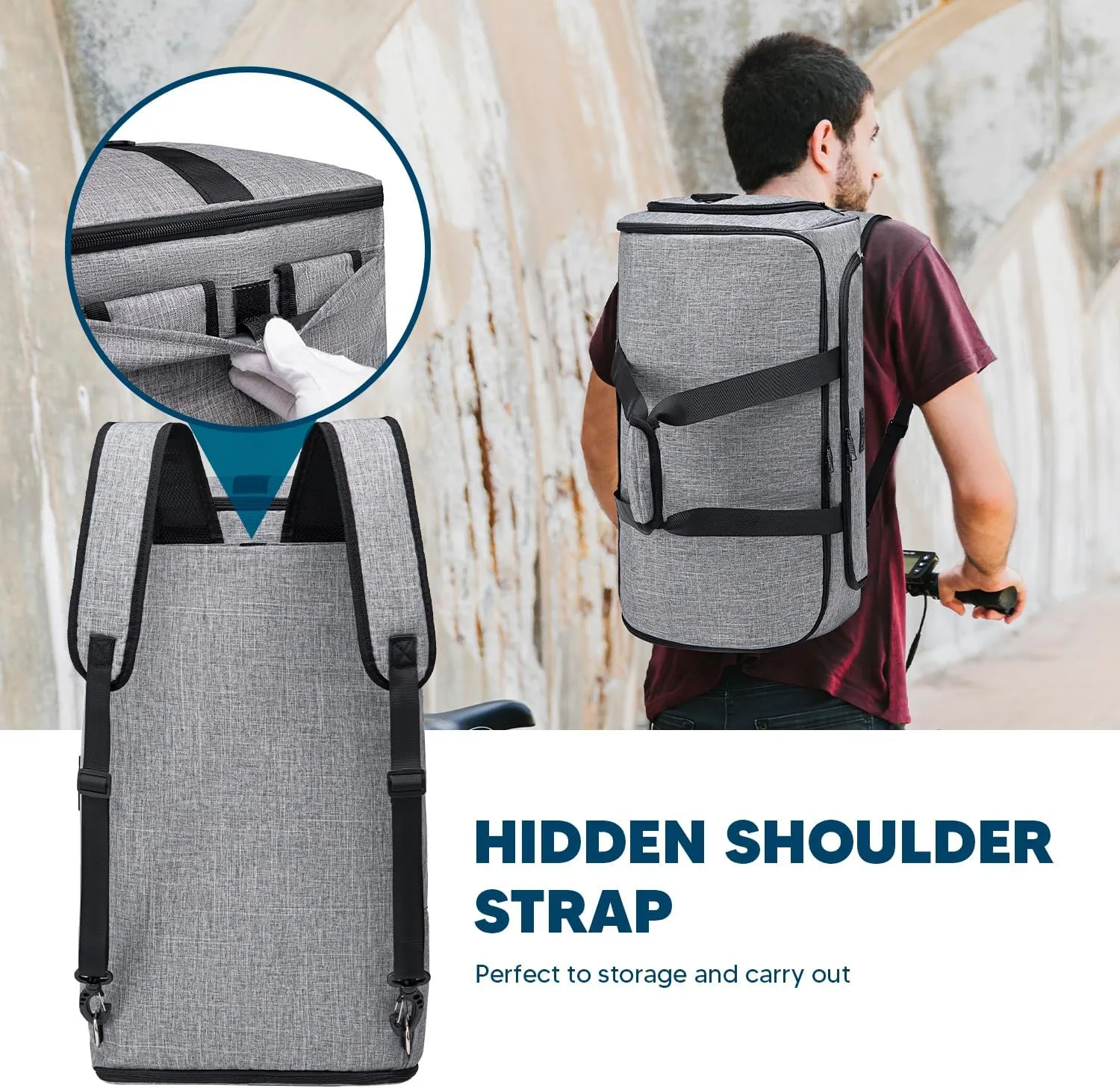 Garment Bags for Travel, Convertible Garment Duffle Bag for Men Women, Carry On Garment Bag Backpack, 4 in 1 Travel Suit Bag with Shoe Compartment, Large Weekender Bag