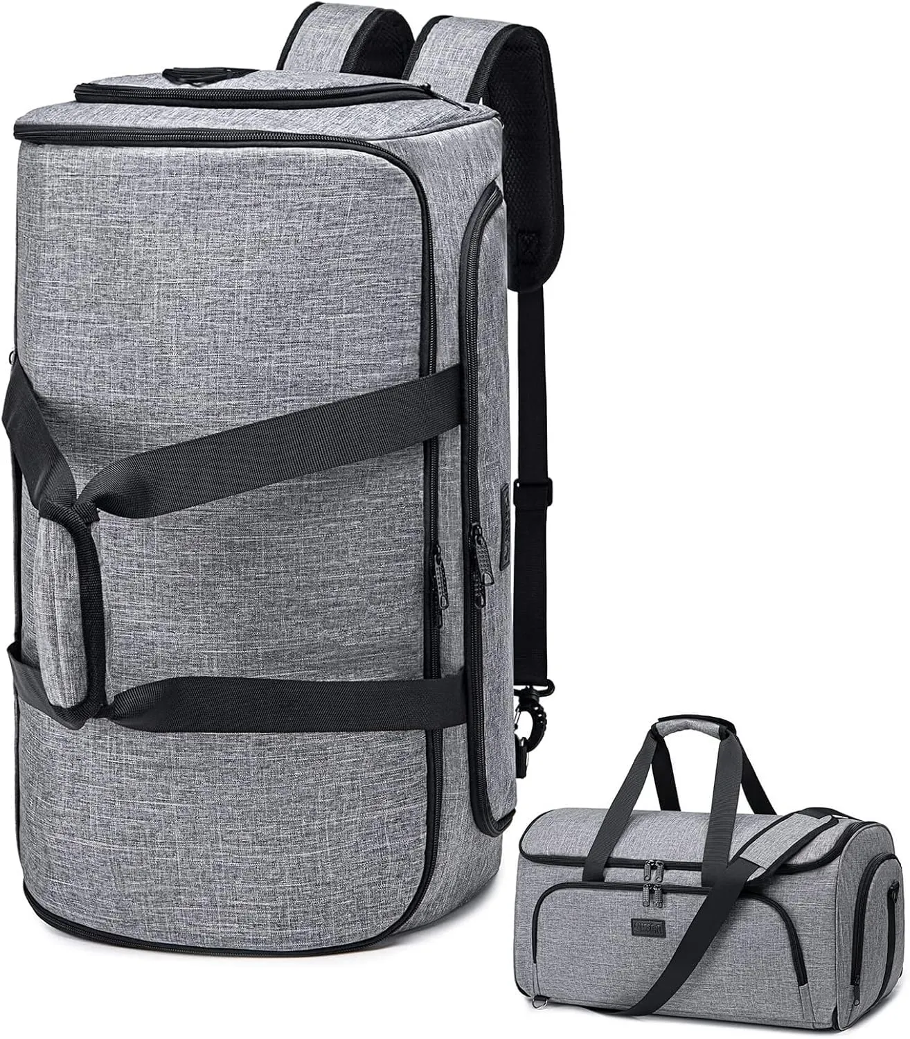 Garment Bags for Travel, Convertible Garment Duffle Bag for Men Women, Carry On Garment Bag Backpack, 4 in 1 Travel Suit Bag with Shoe Compartment, Large Weekender Bag