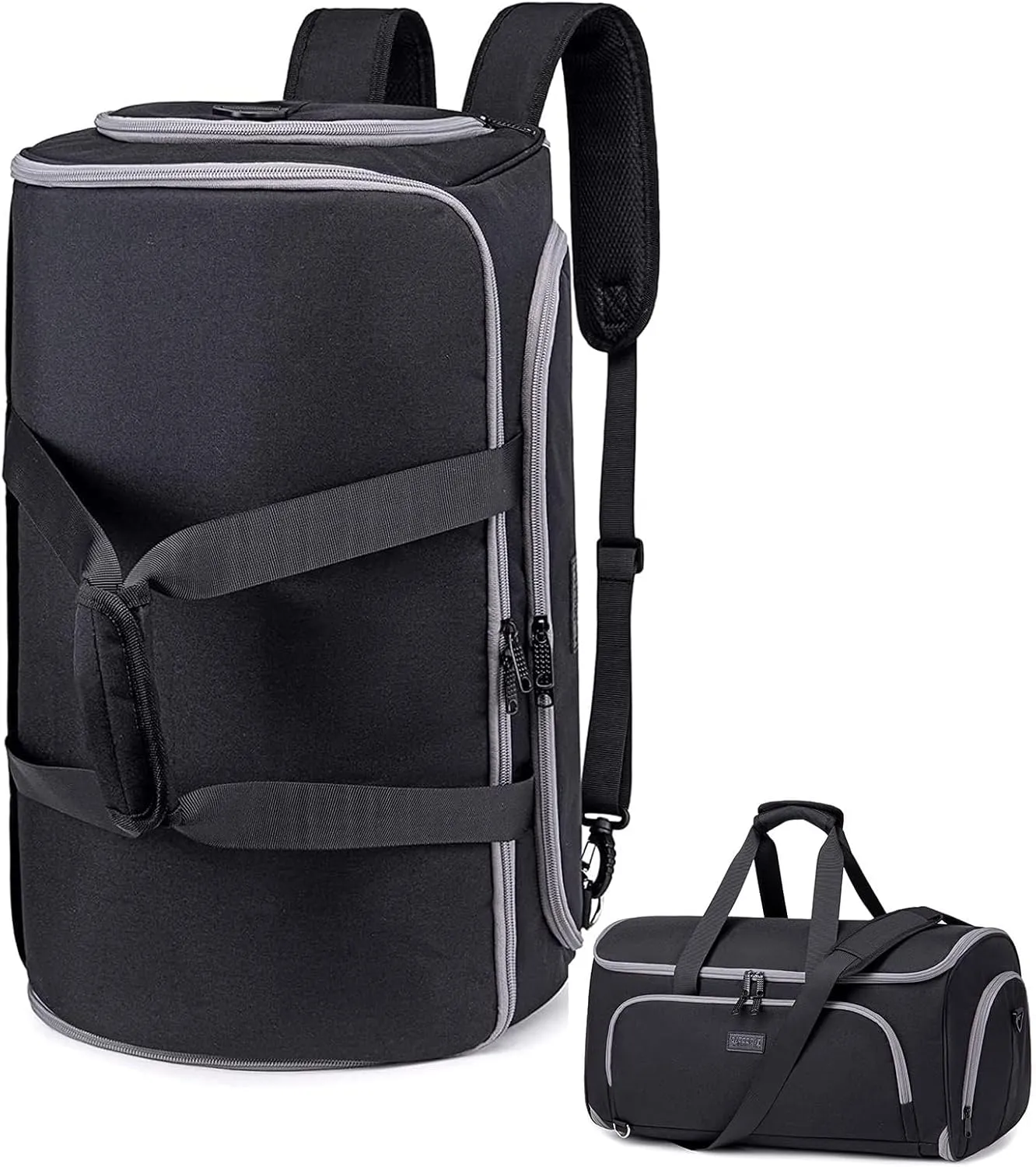 Garment Bags for Travel, Convertible Garment Duffle Bag for Men Women, Carry On Garment Bag Backpack, 4 in 1 Travel Suit Bag with Shoe Compartment, Large Weekender Bag