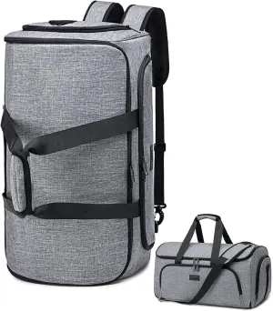Garment Bags for Travel, Convertible Garment Duffle Bag for Men Women, Carry On Garment Bag Backpack, 4 in 1 Travel Suit Bag with Shoe Compartment, Large Weekender Bag