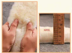 Genius Australian Sheepskin Wool Shoe Insoles for Women Men,Warm Wool Shoe Inserts,Fuzzy Shoe Insoles for Boots, Fleece Snow Shoe Inserts, Snow Boot Insoles(38(24cm,9.5"))
