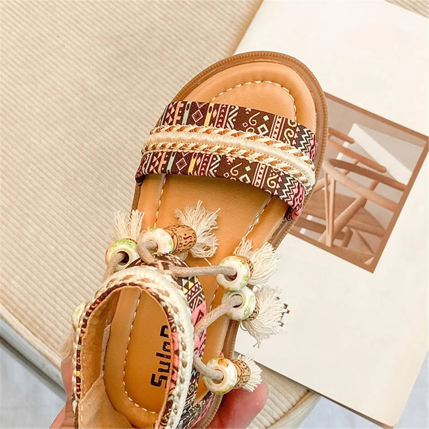 Girls Open Toe Sandals Stilettos Fashion Tassel Ankle Strap Pumps Back Zip Summer Dress Shoes Girls Size 4 Sandals