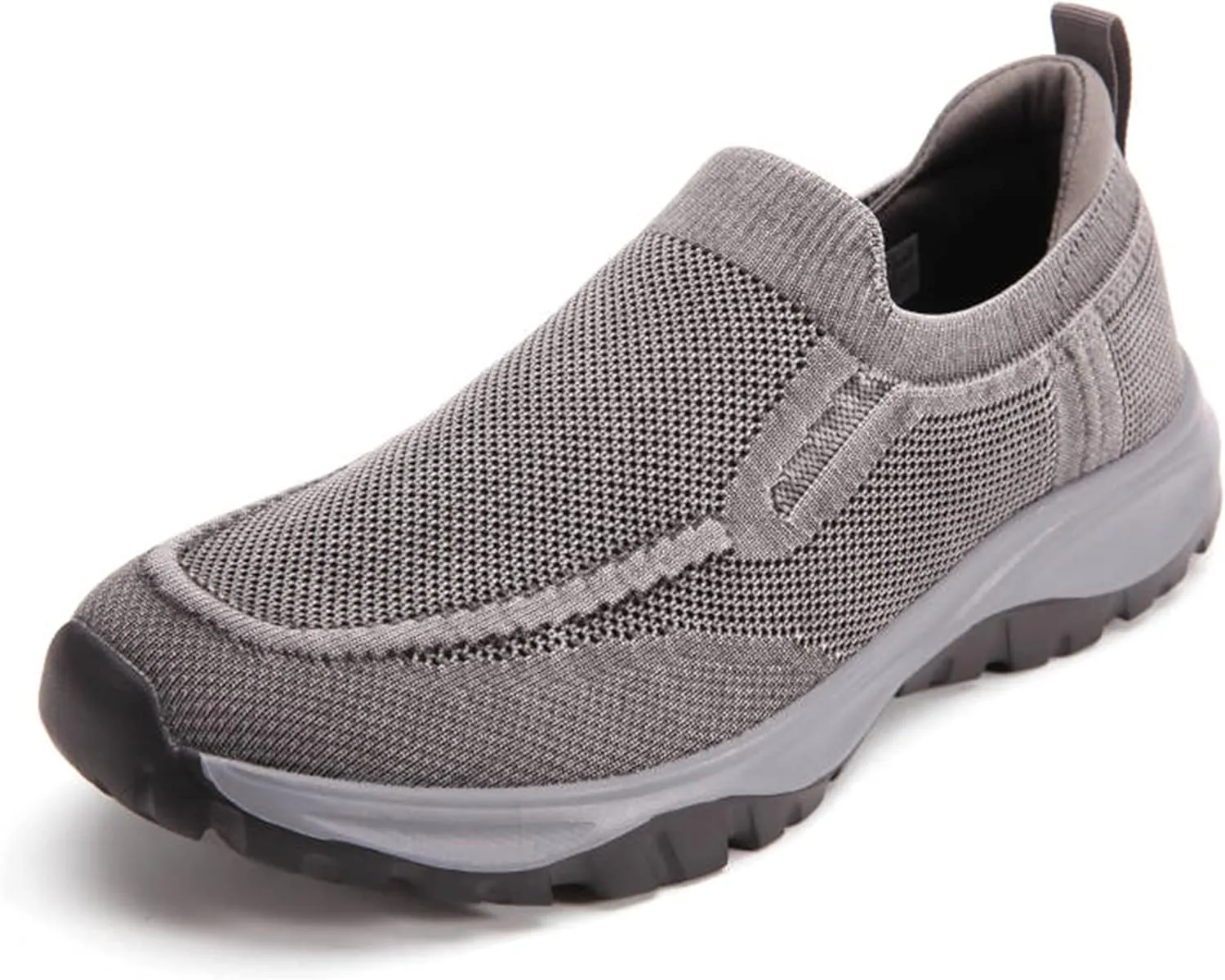 Go Tour Men's Walking Shoes - Casual Washed Knit Loafer Comfortable Slip On Athletic Sneakers