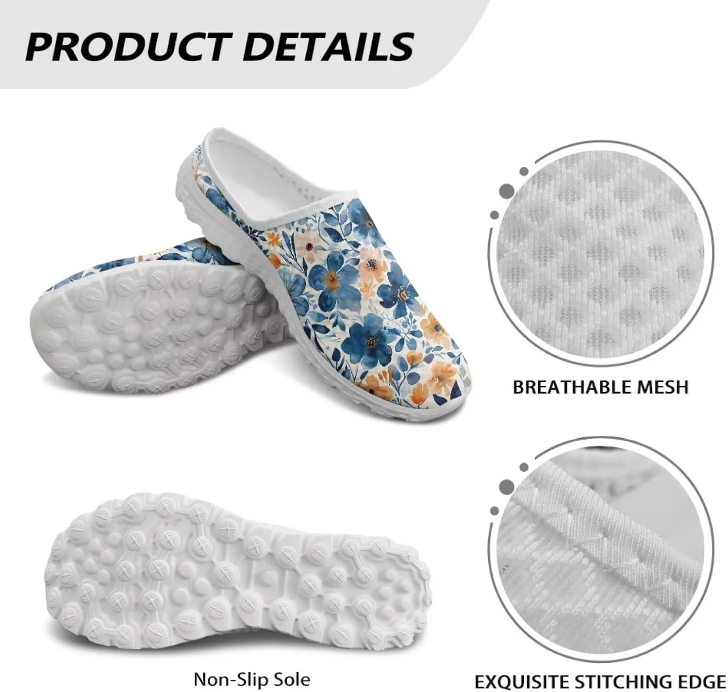 GOSTONG Slip-On Mule Clog for Women Comfortable Mules Shoes Breathable Non Slip Backless Slide Loafers for Walking Work Size 6-13.5