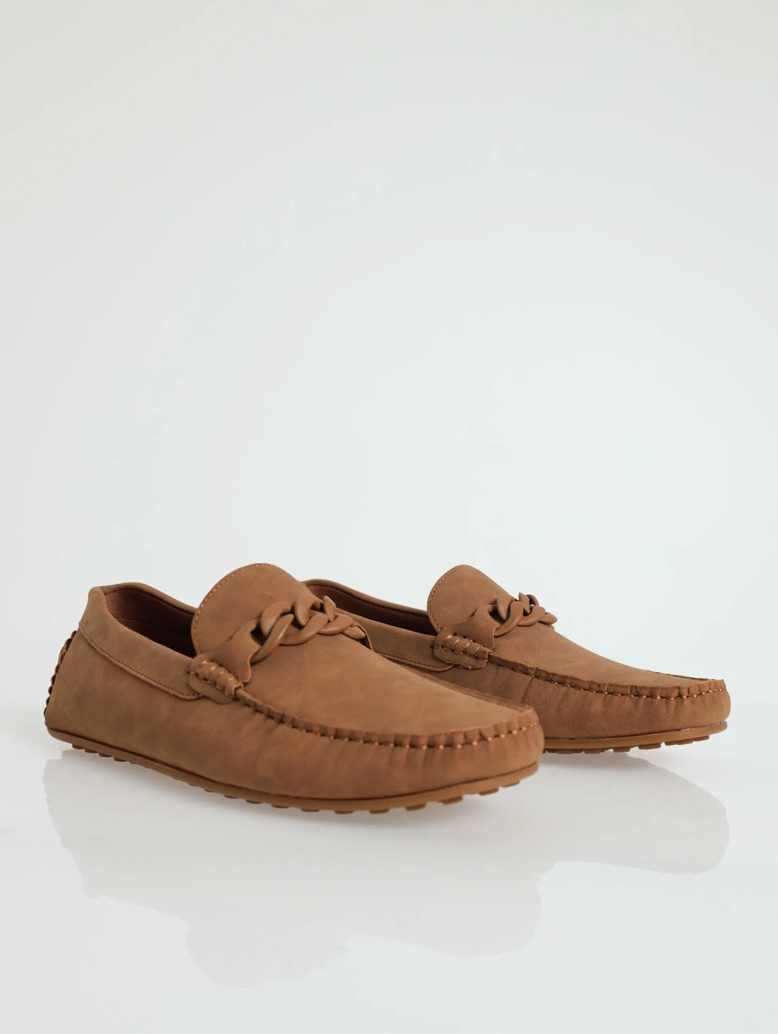 Greenwood Mono Metal Trim Loafer - Cognac