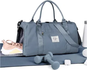 Gym Bags Womens Mens with Shoes Compartment and Wet Pocket Travel Duffel Bag for Women for Plane Sport Gym Tote Bags Swimming Yoga Waterproof Weekend Overnight Bag Carry on Bag Hospital Holdalls