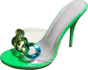 Hanfike Stiletto High Heel Mule Sandals for Women Slip on Summer Slide Shoes