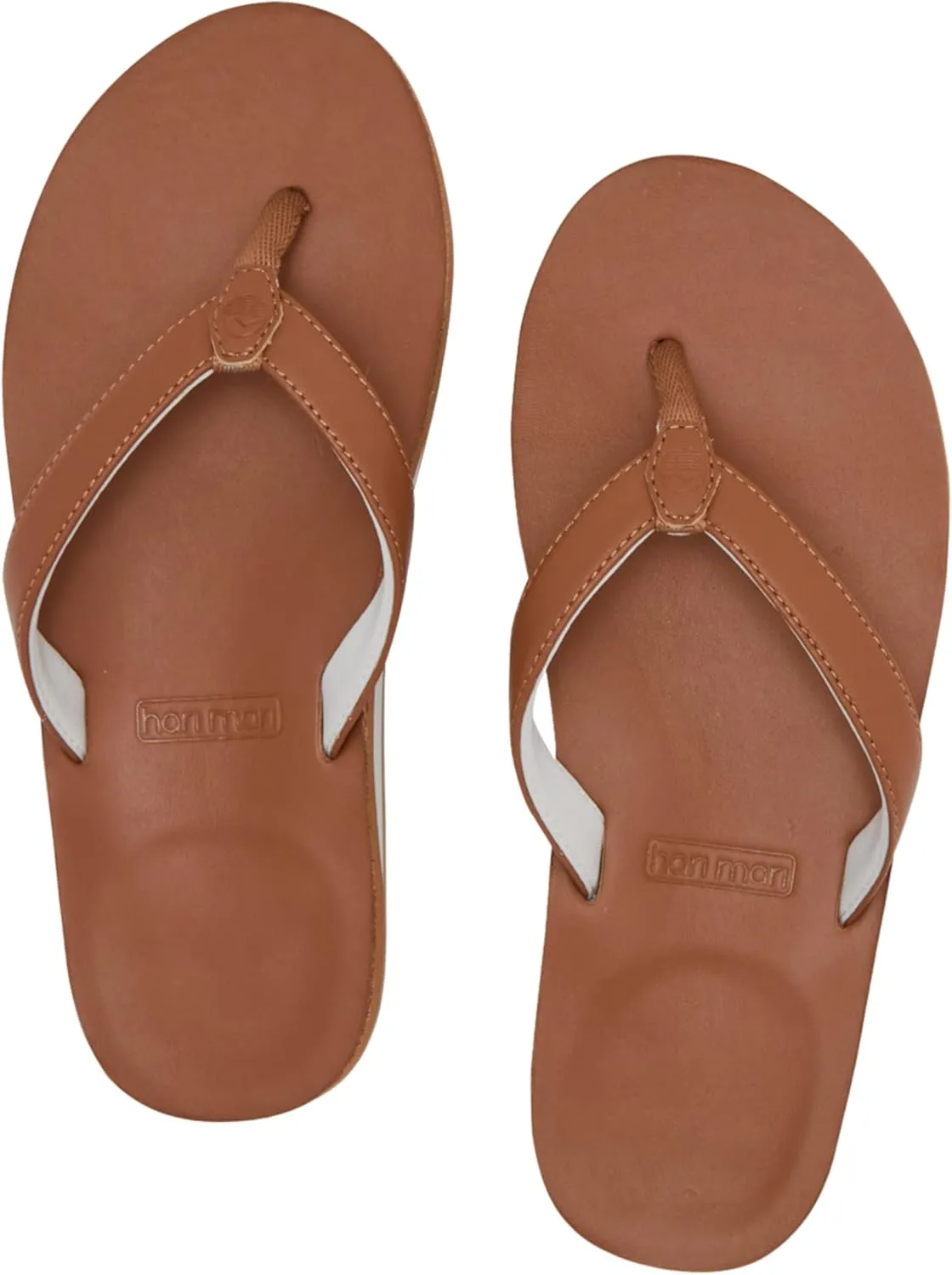 Hari Mari- The Clipper- Women's Waterproof Boat-Safe Full-Grain Leather Sandal- No Break Ins, Beveled Edge to Reduce Tripping, and Floats in Water