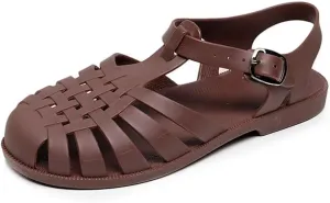 Hee grand Crystal Jelly Heel Sandals For Women Summer Beach Jelly Shoes