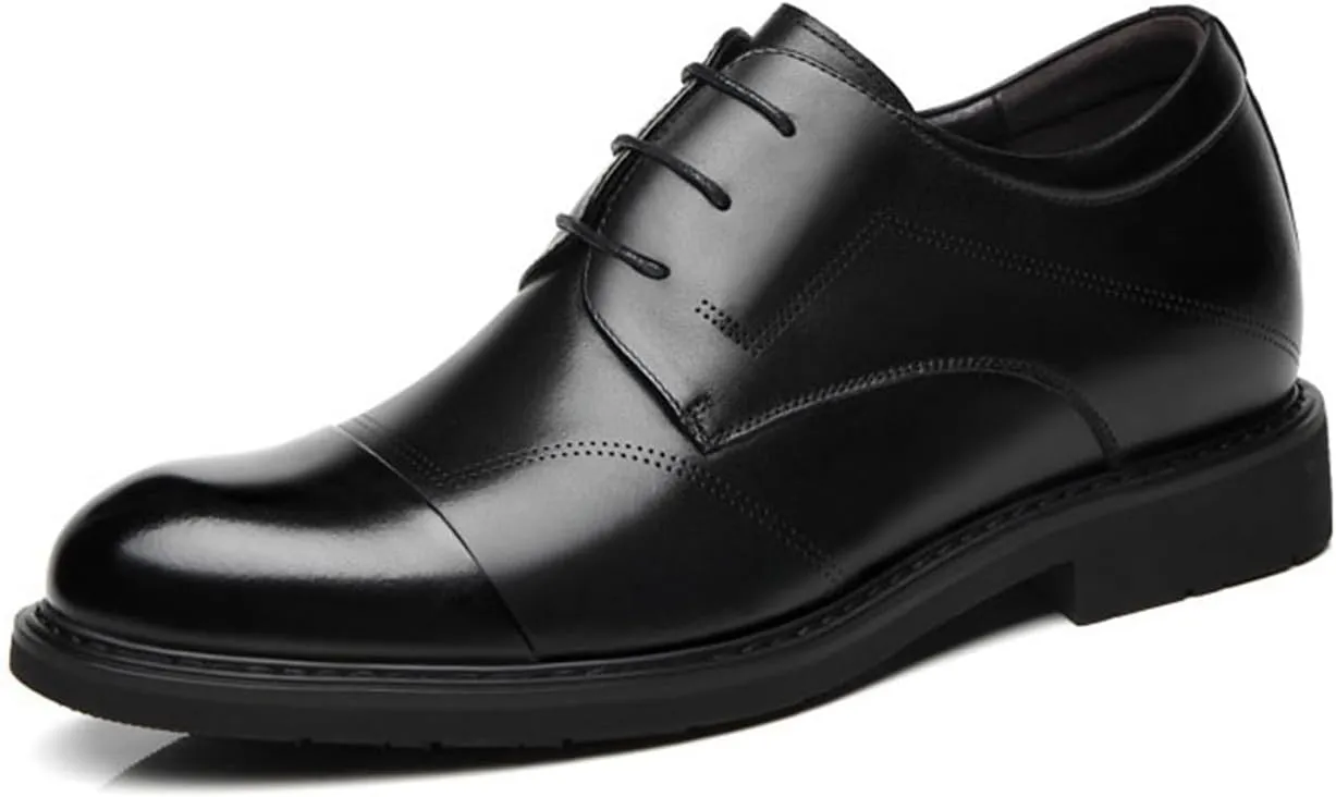 Height Increasing Shoes for Men, Anti-Slip Elevator Business Oxfords Height-Boosting Formal Dress Shoes