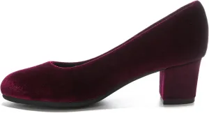 HHTCAL 2 inch Low Block Heel Pumps for Women Round Closed Toe Chunky Heels Comfortable Dress Shoes Office Work Formal